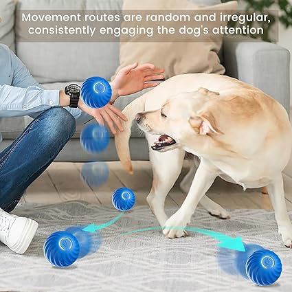 Dog Toy Ball Automatic Moving Bouncing Rolling Ball USB Smart puppy Interactive Dog Chew Toy Ball